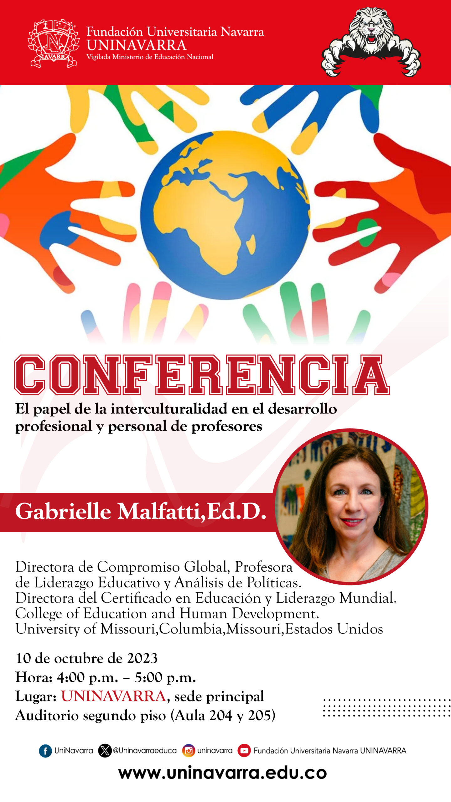 Conferencia 'El papel de la interculturalidad en el desarrollo profesional y personal de profesores