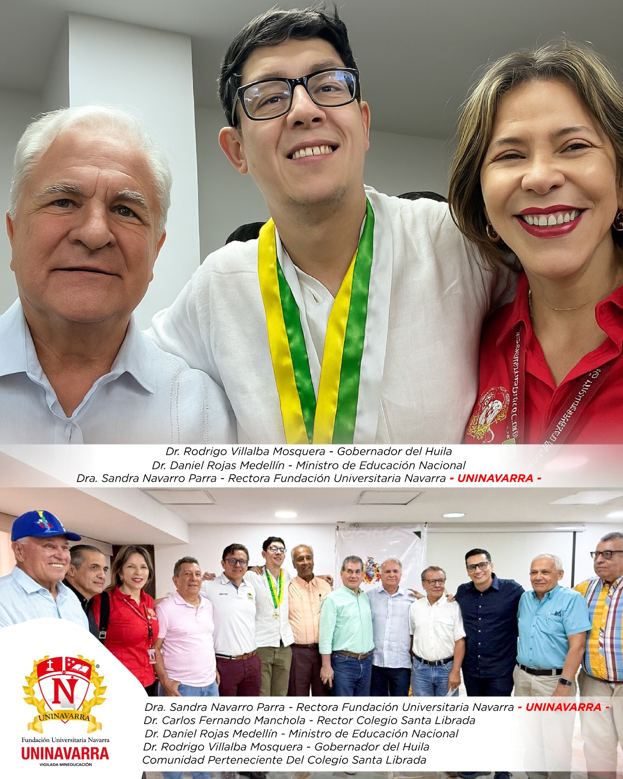 UNINAVARRA celebra la condecoración José Eustasio Rivera, otorgada al Ministro de Educación Nacional 1