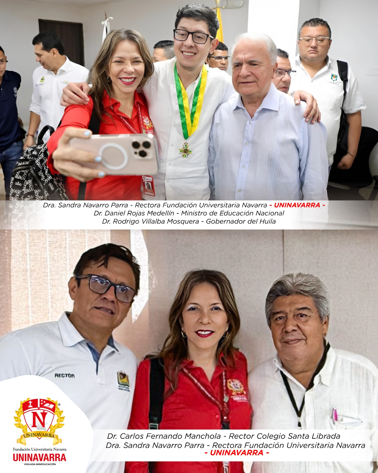 UNINAVARRA celebra la condecoración José Eustasio Rivera, otorgada al Ministro de Educación Nacional 2